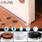 Black 1M/5M Length Window Door Bottom Self Adhesive Silicone Rubber Seal Weathering Strip Door Sealing Bar Window Sealing Tape 2