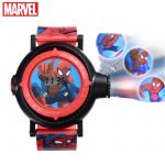 MARVEL Genuine Spider Man Projection LED Digital Watches Children Cool Cartoon Watch Kid Birthday Gift Disney Boy Girl Clock Toy