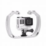 Diving Underwater Aluminum Selfie Monopod Mount Double-Arm Tray Handheld For Gopor Action Camera Holder