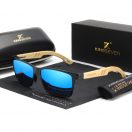 KINGSEVEN Marke Original Design Aluminium+Bambus natürliche hölzerne Sonnenbrille für Frauen