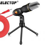 Neue Kondensatormikrofon 3,5 mm Stecker Home Stereo MIC Desktop mit Stativ