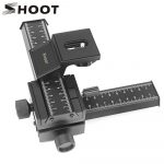 SHOOT 4 Way Macro Focusing Rail Slider for Canon Sony Nikon Pentax Close-Up Shooting Tripod Head with 1/4 Screw for DSLR Camera