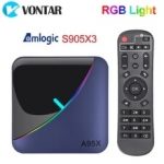 VONTAR A95X F3 RGB Light TV Box Android 9.0 4GB 64GB 32GB Amlogic S905X3 8K 60fps Wifi Media Player A95XF3 X3 2GB16GB TVBOX