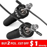 2.5/3.4mm Fitness Speed Jump Rope Crossfit Skipping Ropes Weighted Jumping Excise Workout with Ball Bearings Anti-Slip Handles